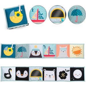 Newborn Infants 0-6 Soft Activity Book Black & White High Contrast Baby Book